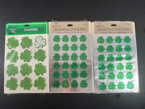(3) VTG Ambassador and Hallmark Clover Stickers St. Patrick's Day